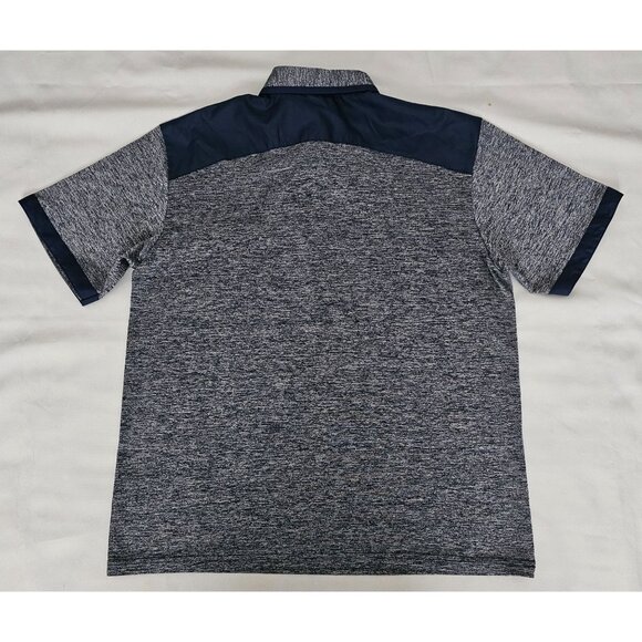 Master Bear Men's Heathered Gray/Navy Blue Golf Wear Polo Shirt Size Large - Picture 5 of 11